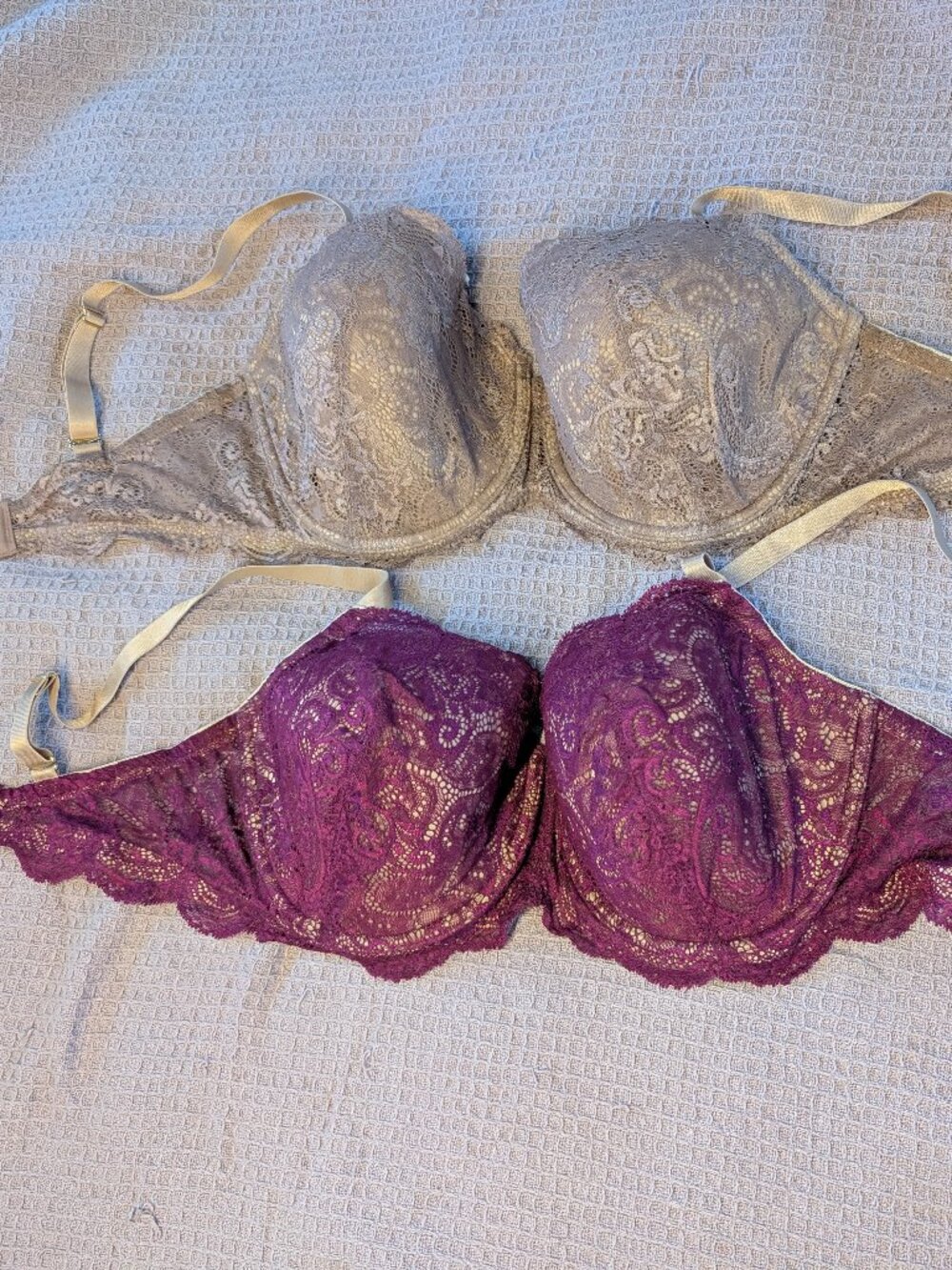 ThirdLove 36F Lace Balconette Bra Lot of 2 – Purple + Plum/Raspberry – Excellent